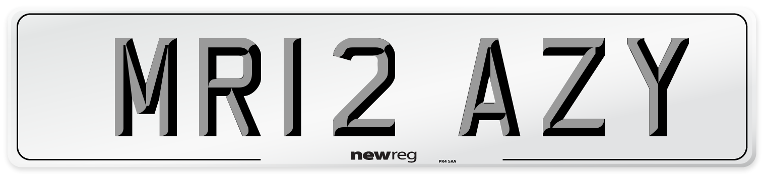 MR12 AZY Number Plate from New Reg